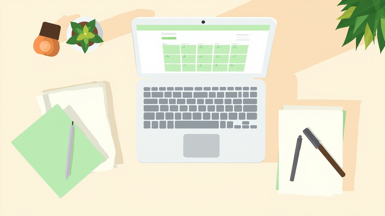 Person using holiday entitlement calculator at home desk